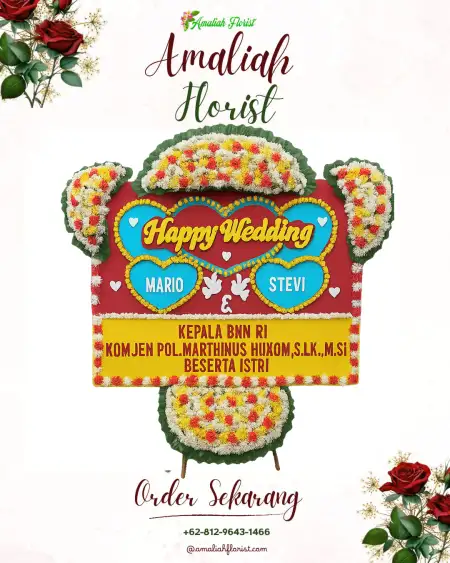 Papan Bunga Pernikahan Pangarangan